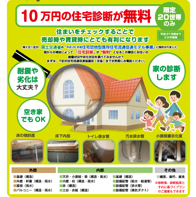 10万円の住宅診断が無料！